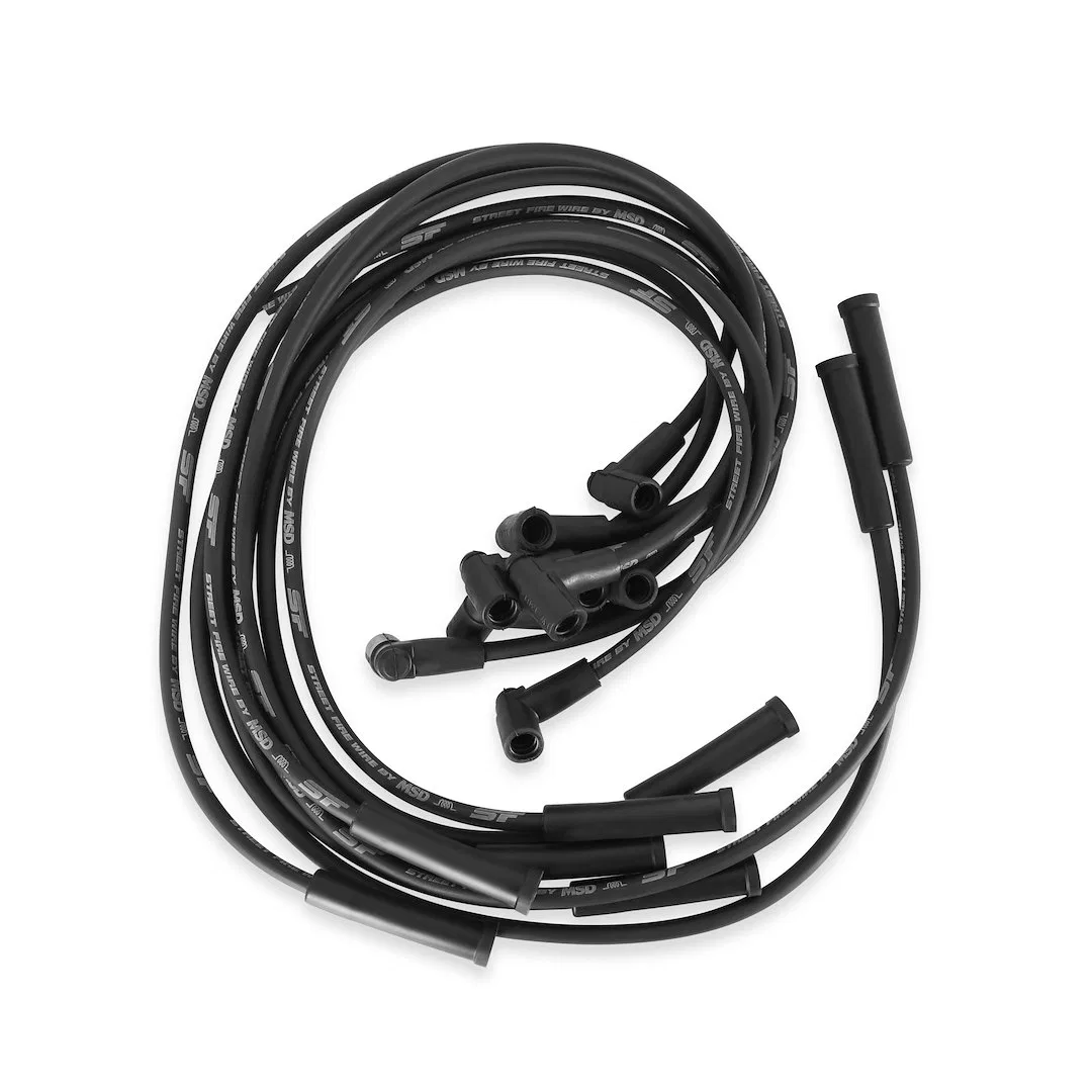 5567 – MSD CO. Spark Plug Wire Set, Pre Assembled Black 8 Millimeter Silicone and Synthetic Helically Wound Conductor...